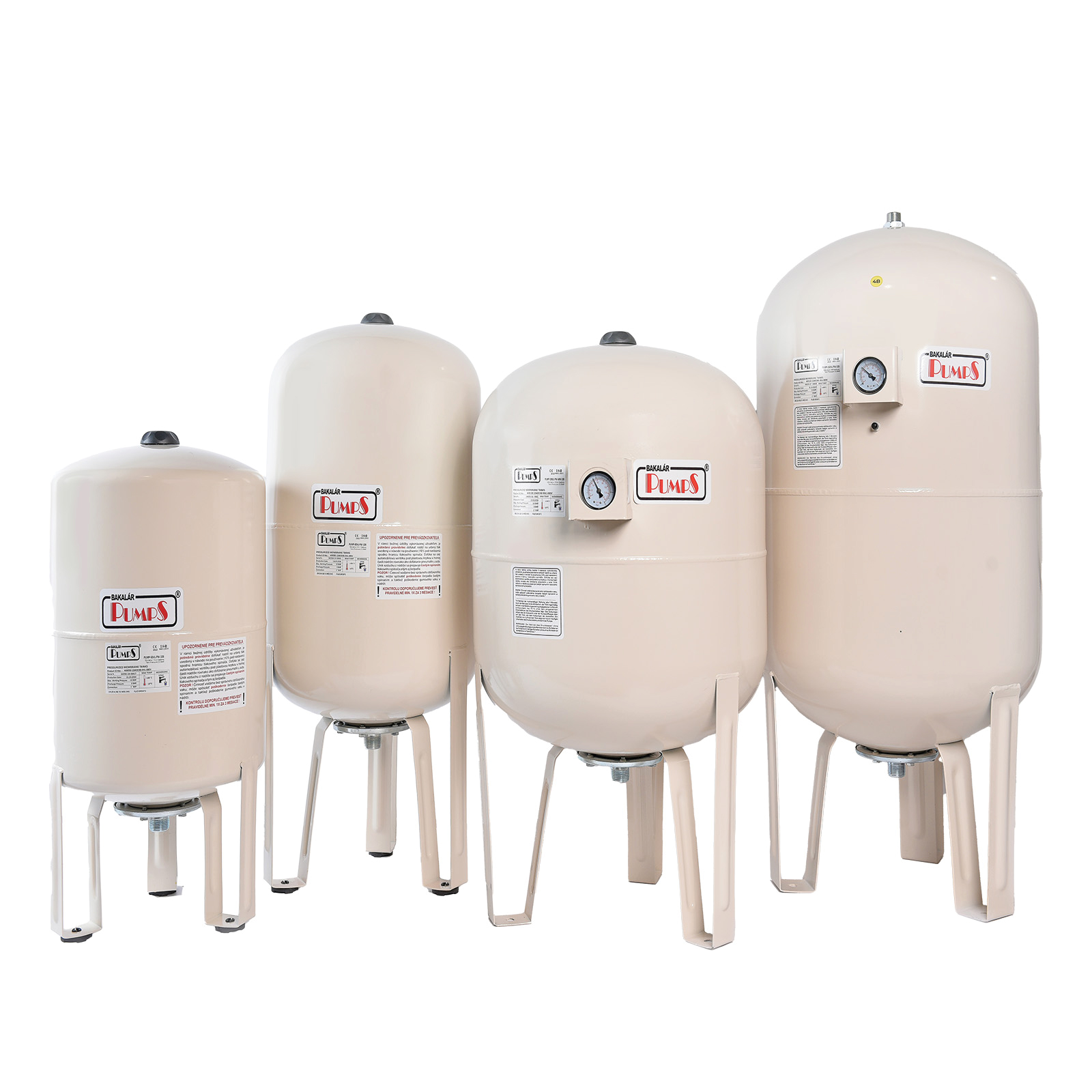 Vertical pressure tanks